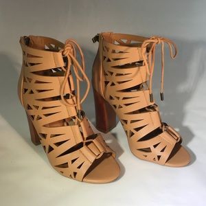 Bamboo chunky heels